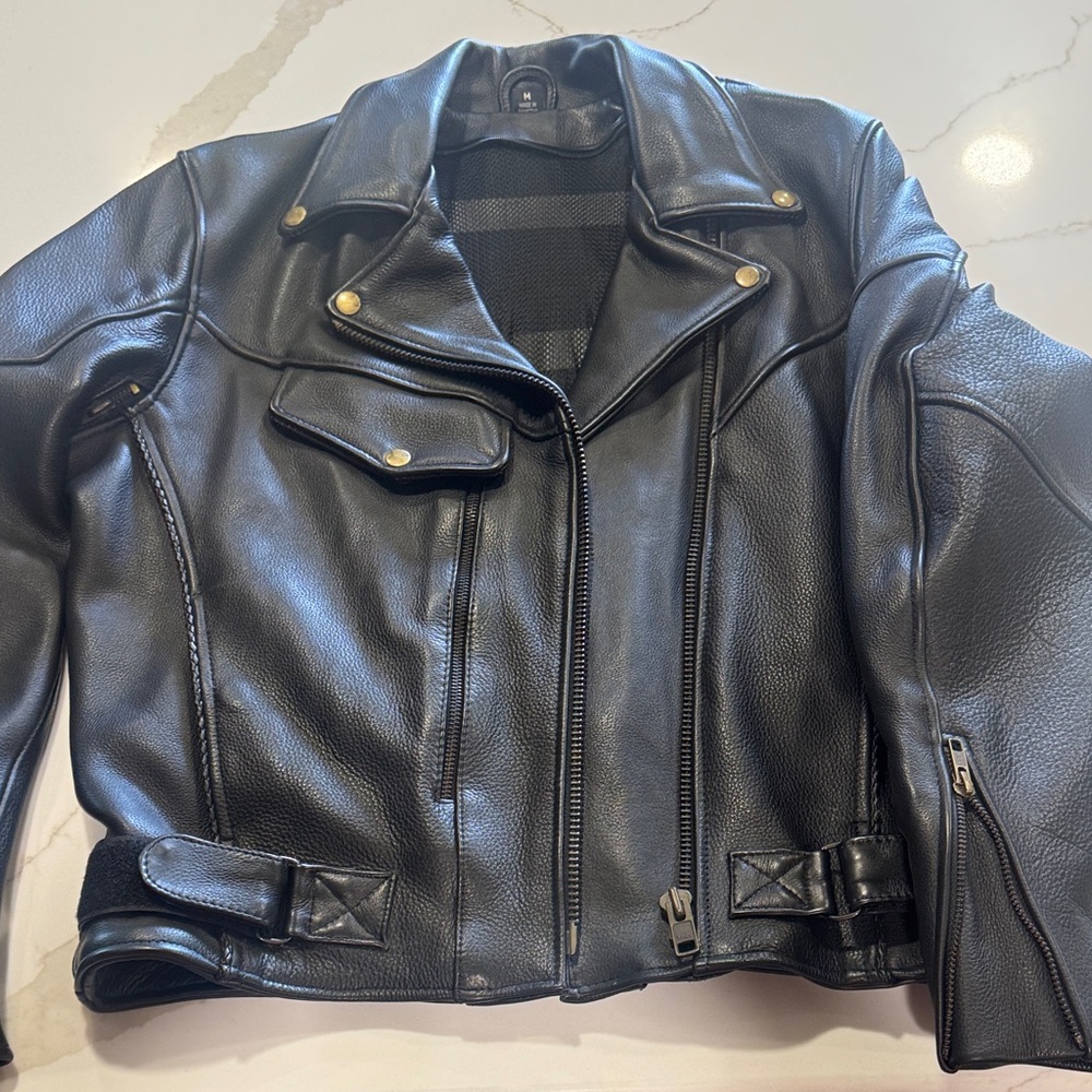 Black Leather Motorcycle Jacket